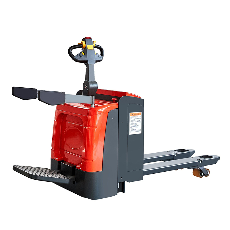 Electric Pallet Truck navigating a warehouse aisle