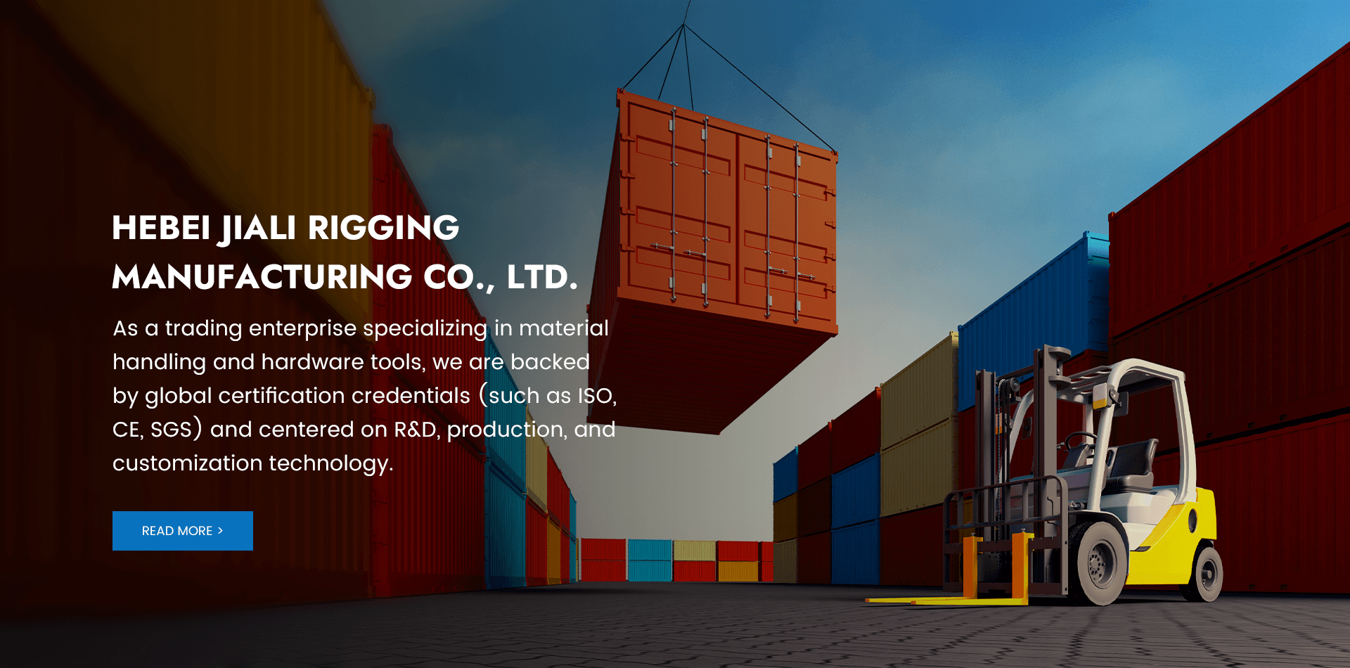 Container logistics forklift operations