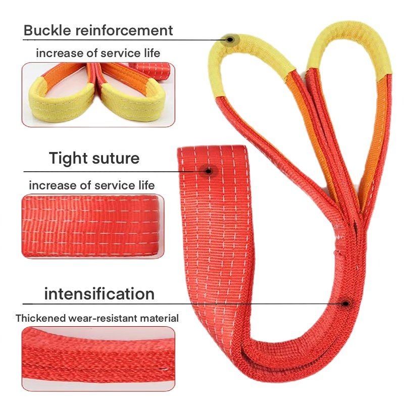 Industrial-Grade 5000kg CE-Certified Polyester Webbing Slings for Logistics​