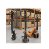 Electric pallet truck with powerful dual-motor drive units and a wireless remote control handle